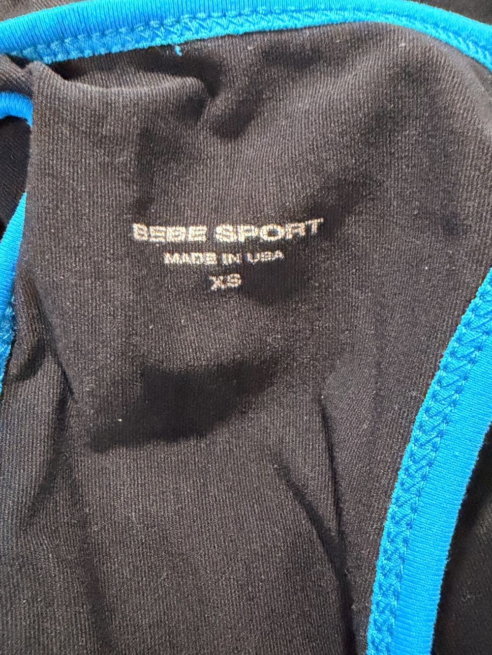 bebe Black jumpsuit with Electric Blue Trim and Belt Y2K - Picture 3 of 7